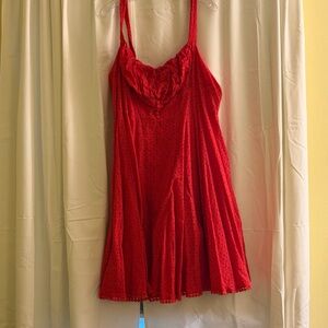 Chic Red eyelet pin up dress